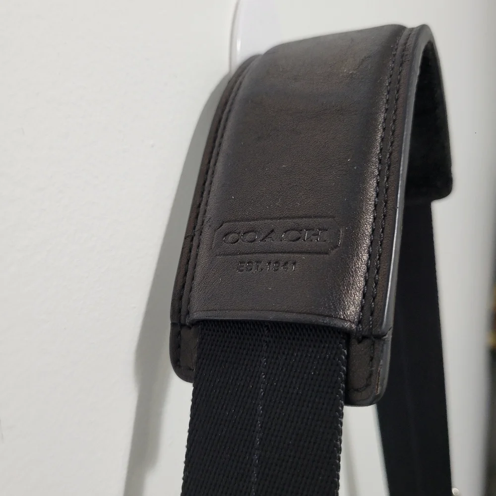 Coach Black Leather Men's Bag
